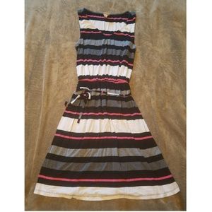 Striped Fit and Flare Dress